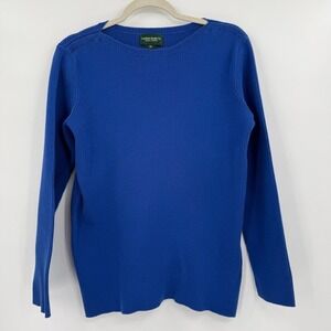 VTG Lauren Jeans Co Ralph Lauren‎ Academia Womens Blue XL Preppy Rib Sweater